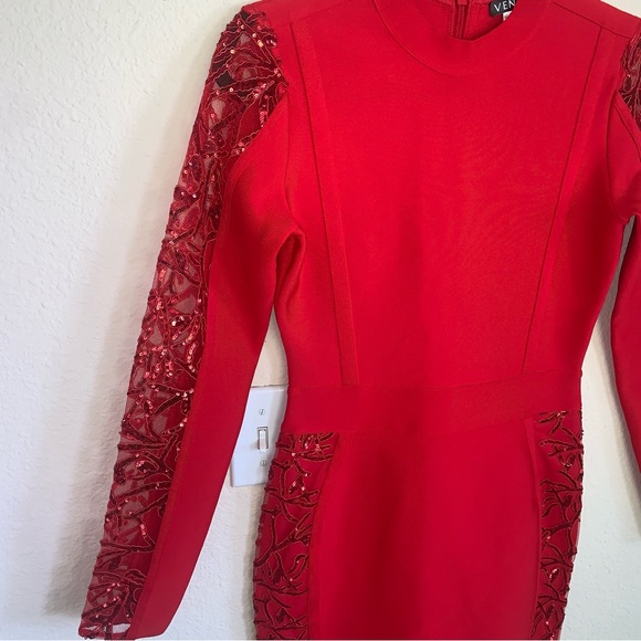 NWOT Venus Sequin Detail Midi Dress - Picture 2 of 15